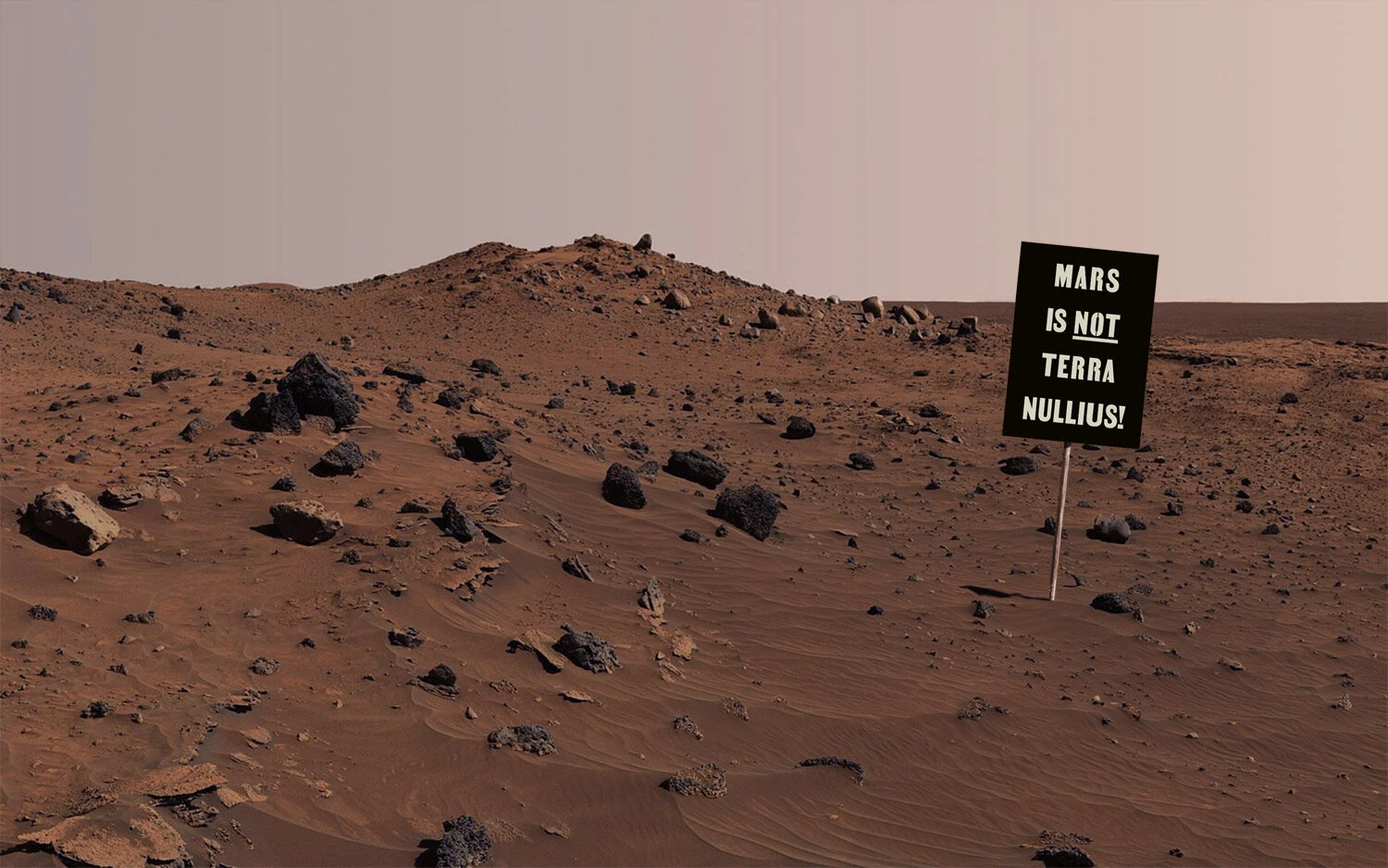 Sign on Mars